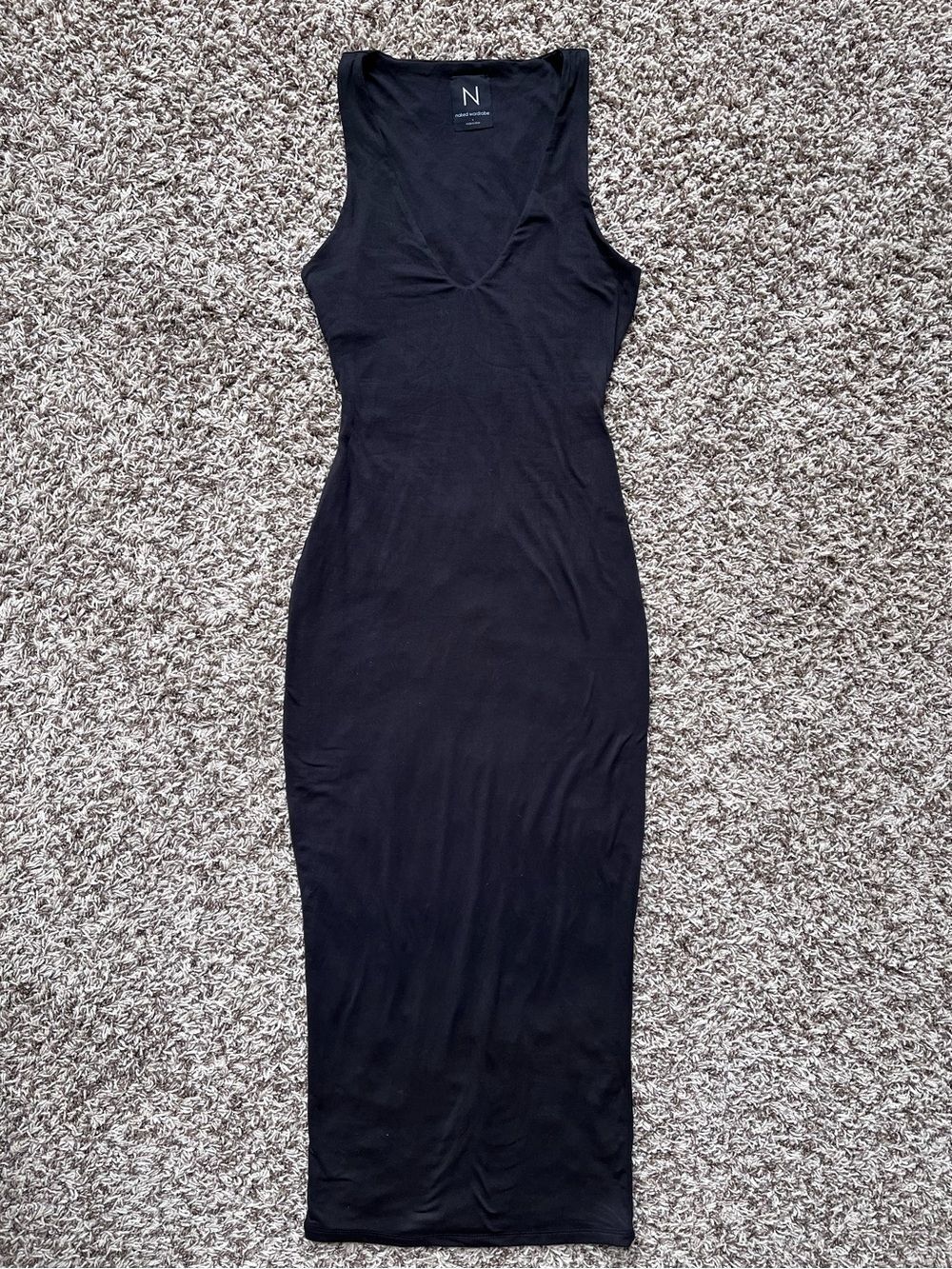 Naked Wardrobe V Neck Midi Dress